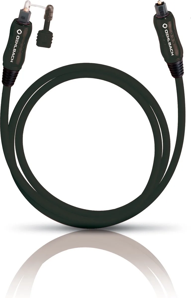 Toslink Optische audio aansluitkabel [1x Toslink-stekker (ODT) - 1x Toslink-stekker (ODT)] 2 meter OPTO S by Oehlbach in Black – product photo