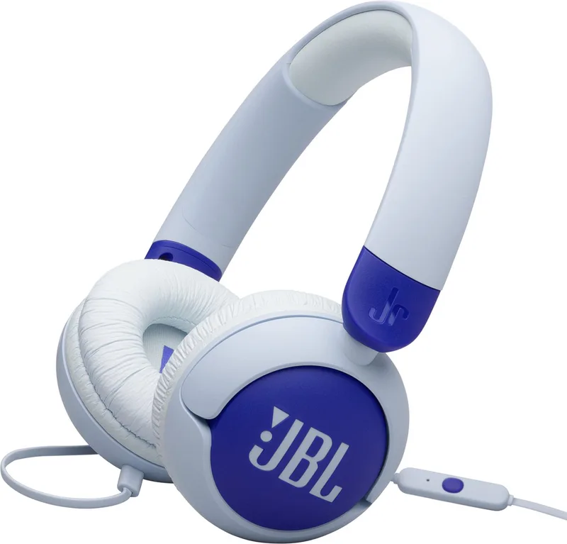 Junior 320 - Kinderkoptelefoon - Bedrade Koptelefoon Kind - 85 dB Veilig Volume - On-ear - Met Microfoon - 3.5 mm Jack - Voor School & Tablet van JBL in Blauw – productfoto