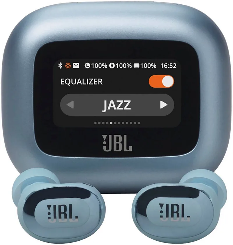 LIVE BUDS 3 wireless In-Ear-Kopfhörer (Adaptive Noise-Cancelling, Hi-Res, Multi-Point-Verbindung, A2DP Bluetooth, True Adaptive Noise Cancelling, IP55, Personi-Fi 3.0) van JBL in Blauw – productfoto