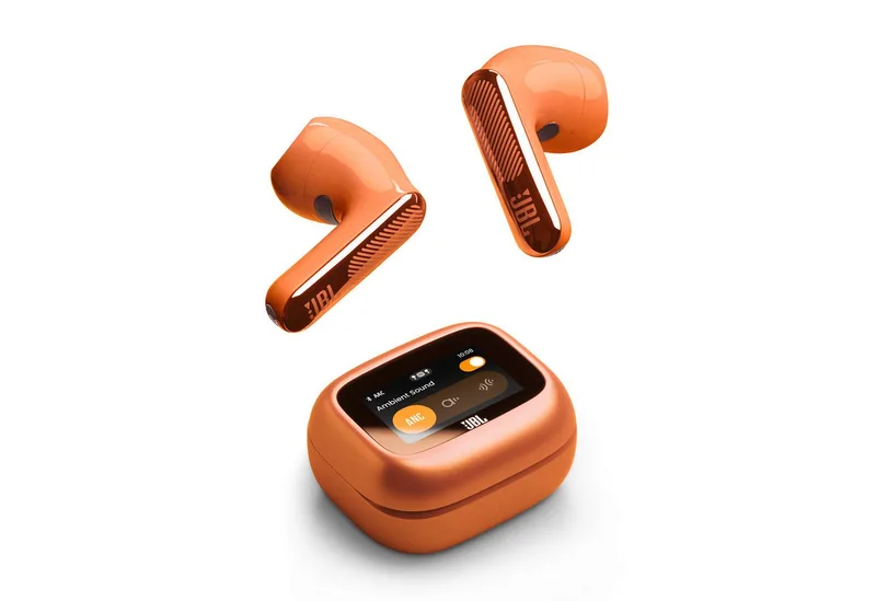 LIVE FLEX 4 wireless In-Ear-Kopfhörer (Adaptive Noise-Cancelling, Freisprechfunktion, True Wireless, A2DP Bluetooth, Kabellose Ohrhörer mit Noise-Cancelling-Funktion) von JBL in Orange – Produktfoto 1 von 5