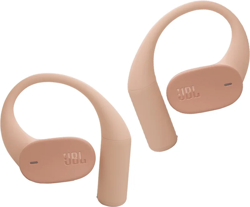 Sense Lite - Open ear Oordopjes - Oortjes Draadloos - Bluetooth - Sport Oordopjes - Sporten - Hardlopen - 32 uur - Spatwaterdicht - IP54 van JBL in Beige – productfoto