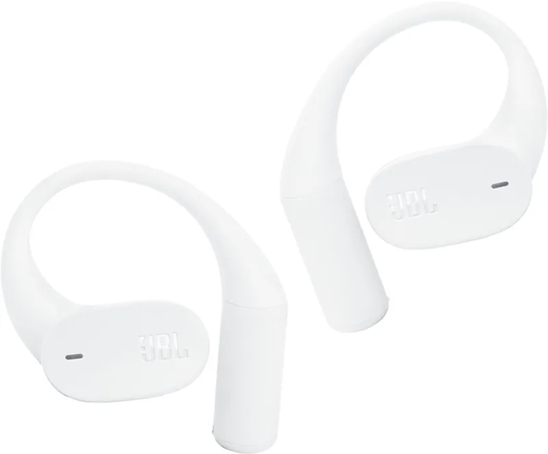Sense Lite - Open ear Oordopjes - Oortjes Draadloos - Bluetooth - Sport Oordopjes - Sporten - Hardlopen - 32 uur - Spatwaterdicht - IP54 van JBL in Wit – productfoto