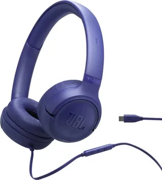 Tune 530 USB-C - USB C Koptelefoon - Bedrade On-ear Headset voor iPhone 15, 16 & 17 - Met Microfoon van JBL in Blauw – productfoto 1 van 5