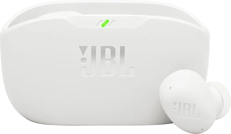 Wave Buds 2 - Noise Cancelling Oordopjes - Oortjes Draadloos - Bluetooth In-ear True Wireless - 40 uur speeltijd - IP54 van JBL in Wit – productfoto