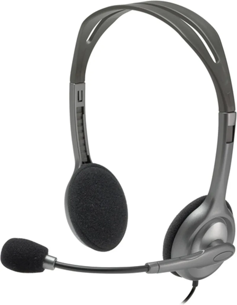 H111 - Stereo Headset - Noise Cancelling Microfoon - Zwart van Logitech in Transparant – productfoto
