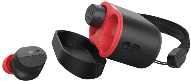 TAA5508BK/00 hoofdtelefoon/headset True Wireless Stereo (TWS) In-ear Oproepen/muziek Bluetooth Zwart, Rood by Philips in Black, Red – product photo
