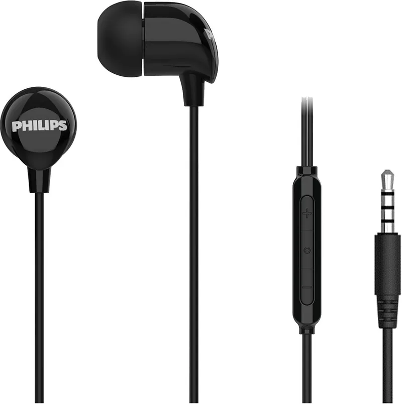 TAE1146 In-Ear oordopjes met microfoon - 3.5mm Jack aansluiting - Rich Bass Clear Sound van Philips in Zwart – productfoto