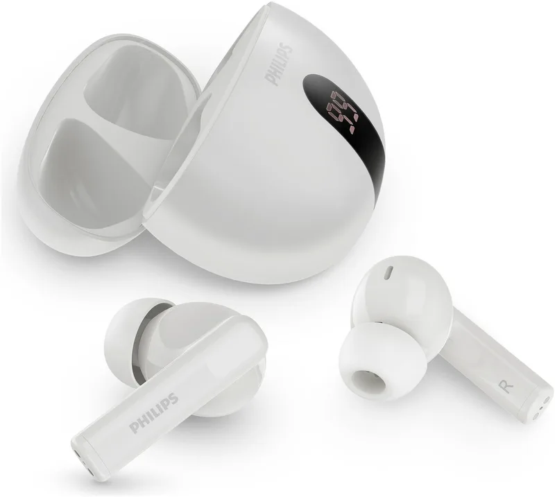 TAT 2520 wireless In-Ear-Kopfhörer (Adaptive Noise-Cancelling, Freisprechfunktion, Multi-Point-Verbindung, Rauschunterdrückung, Sprachsteuerung, kompatibel mit Siri, Google Assistant, Siri, Bluetooth) van Philips in Wit – productfoto
