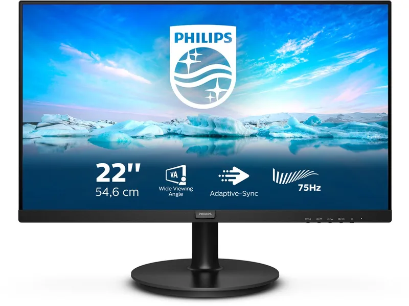V-Line 222V8LA - Full HD Monitor - HDMI - DisplayPort- VGA - 22 inch by Philips – product photo