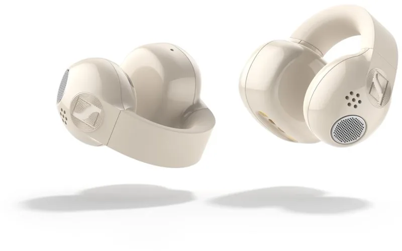 ACCENTUM Clip True Wireless Open Earbuds van Sennheiser in Crème – productfoto