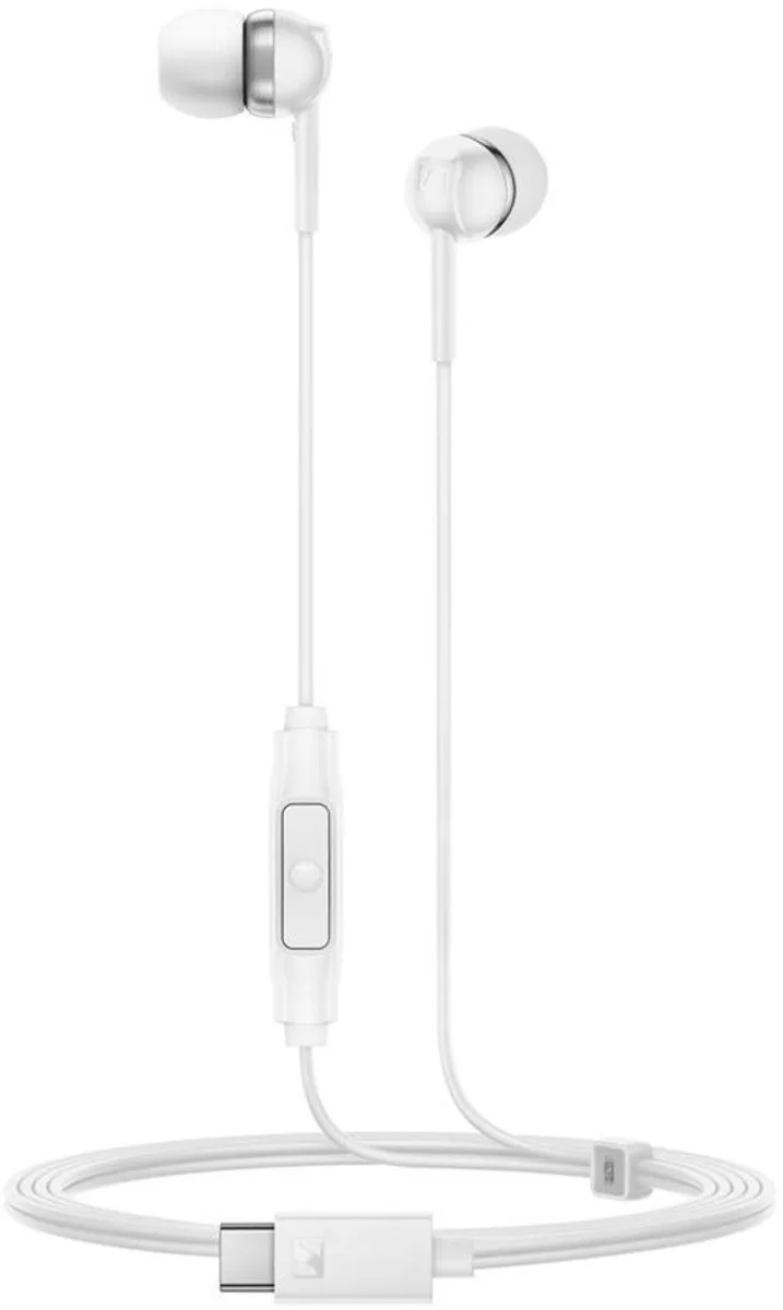 CX 80U - In-ear bedrade oordopjes - Oortjes met draad en microfoon - USB-C aansluiting van Sennheiser in Wit – productfoto