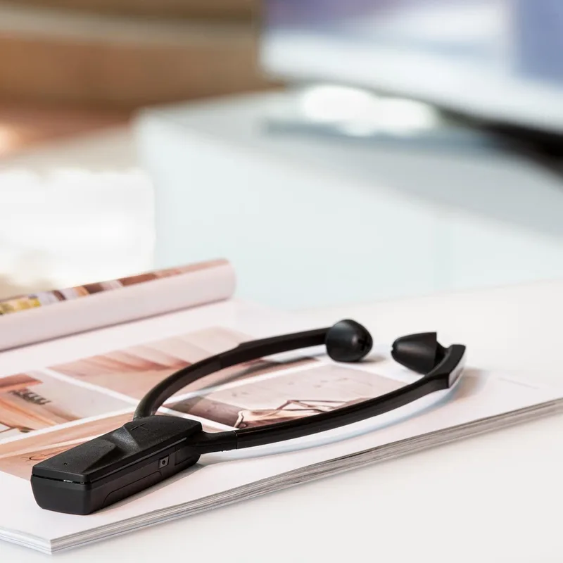 RS 5200 - kinbeugelset - In-ear TV oordopjes - tv hulpmiddel van Sennheiser in Zwart – productfoto