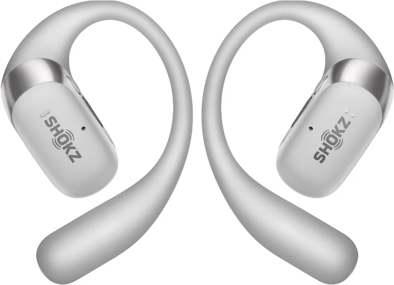 OpenFit 2+ Open-ear Sporthoofdtelefoon – Dolby Audio – Draadloze Oordopjes van Shokz in Grijs – productfoto