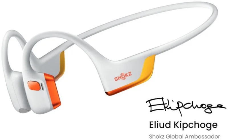 OpenRun Pro 2 EK Limited Edition - Draadloze Koptelefoon - Bluetooth Sportheadset - IP55 van Shokz in Oranje-Wit – productfoto