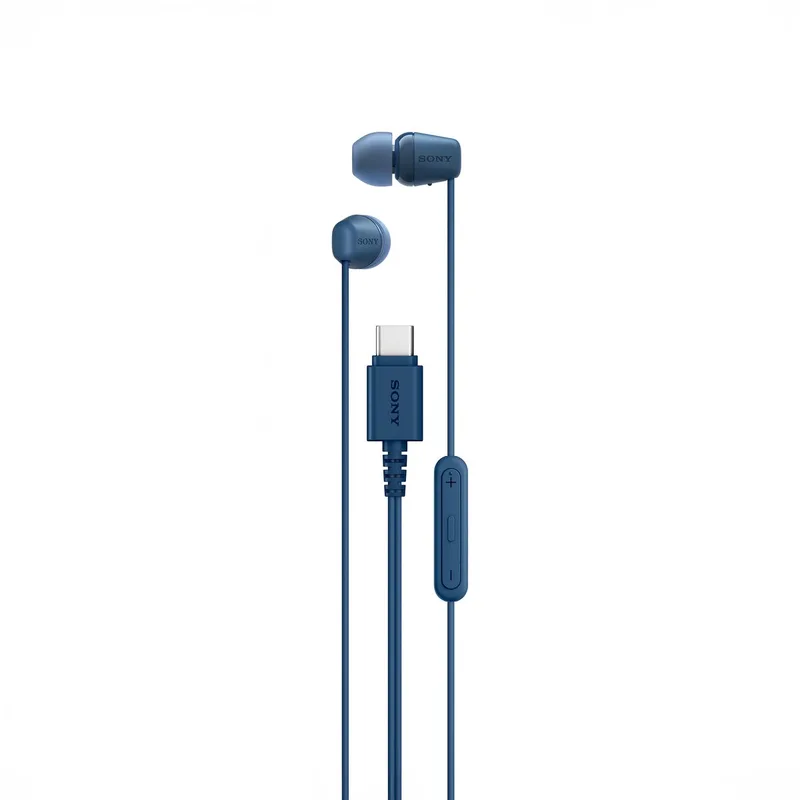 IER-EX15C – In-ear USB-C oordopjes met microfoon de Sony en Bleu – photo produit
