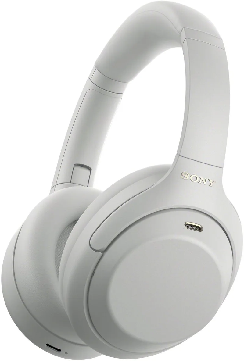 WH-1000XM4C – Draadloze Noise Cancelling koptelefoon van Sony in Zilver – productfoto