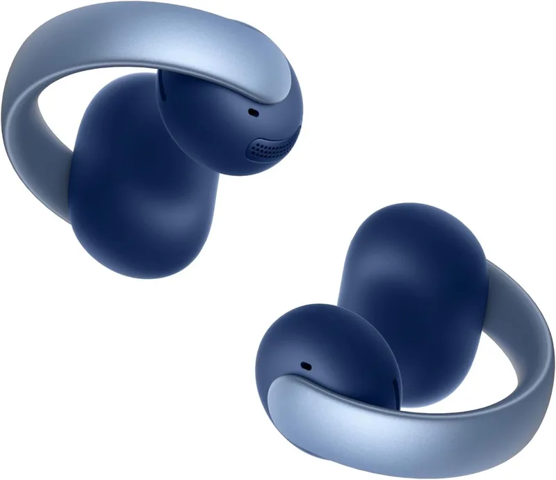 AeroClip by Anker - Oordopjes met open oor - Clip-on hoofdtelefoon - Adaptief comfort - Heldere gesprekken met 4 microfoons en AI - Stabiele pasvorm - 12mm drivers voor helder geluid by Soundcore in Blue – product photo