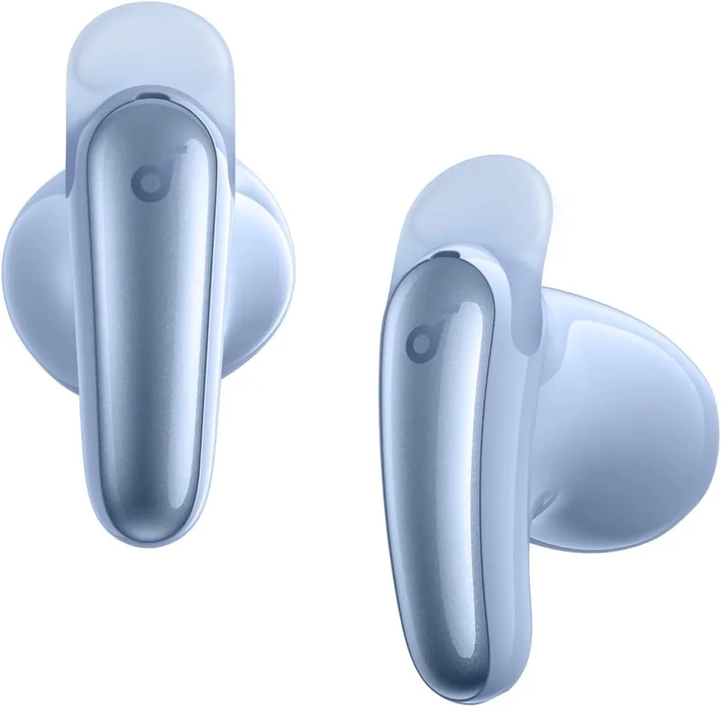Anker Liberty Buds - Semi-in-ear design met afneembare kleppen - Adaptieve ruisonderdrukking - Snel opladen - Draadloze bluetooth-hoofdtelefoon met vertaling - 30 uur batterijduur van Soundcore in Zwart – productfoto