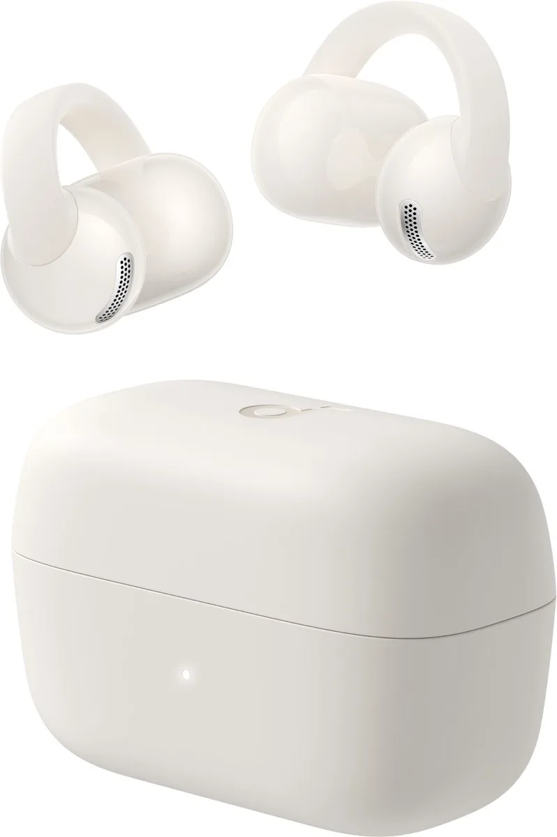 C50i - Open-Ear Oordopjes - Clip-On Earbuds - Comfortabel FlexiClip-design - 12mm Drivers - AI Heldere Oproepen - 28U Speeltijd - Secure Fit - Hi-Res - IP55 - Bluetooth 6.0 van Soundcore in Wit – productfoto