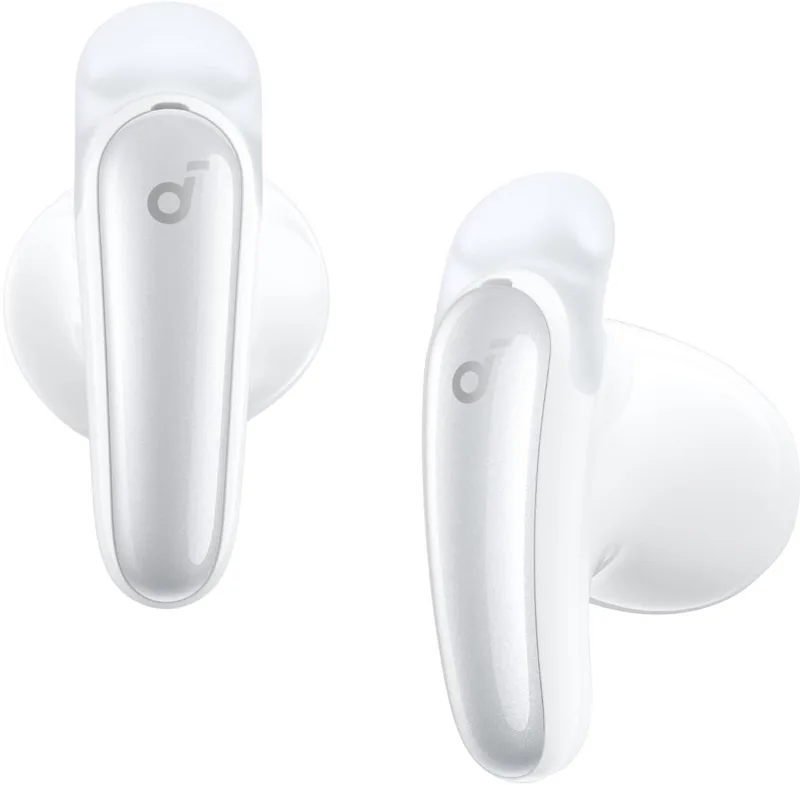 Liberty Buds by Anker - Semi-in - Ear design met afneembare kleppen - Adaptieve ruisonderdrukking - Snel opladen - Draadloze bluetooth-hoofdtelefoon met vertaling - 30 uur batterijduur van Soundcore in Wit – productfoto