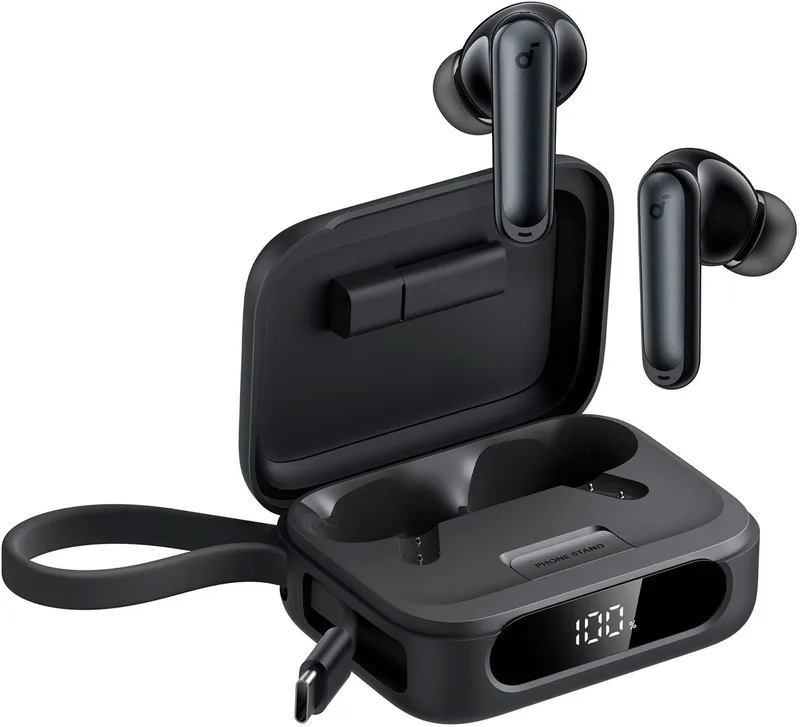 Anker Soundcore P41i (MFi) In Ear oordopjes Bluetooth Stereo Zwart Ruisonderdrukking (microfoon) Oplaadbox van Soundcore in Zwart – productfoto