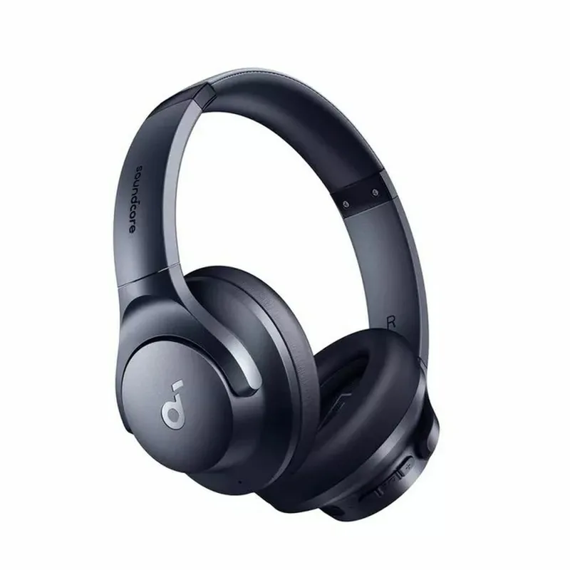Q20i by Anker - Draadloze Bluetooth over-ear hoofdtelefoon met hybride actieve ruisonderdrukking - 40 uur speeltijd in ANC-modus - Hi-Res audio - Diepe bas - Personalisatie via app by Soundcore in Blue – product photo