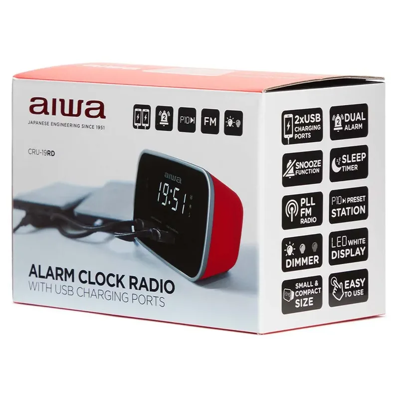 Cru-19rd Radio Digitale Wekker von Aiwa – Produktfoto 4 von 4