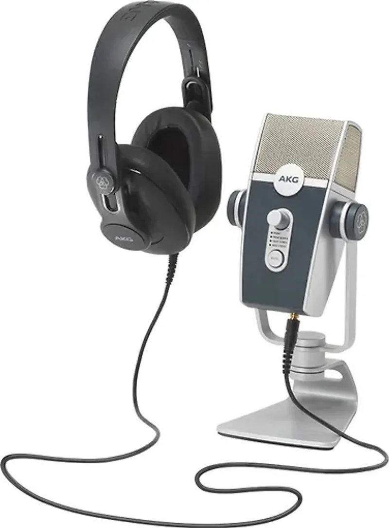 Podcaster Essentials - Podcast Bundle - Lyra USB Microfoon - K371 Hoofdtelefoon - Audio Productie Kit van AKG in Zwart – productfoto