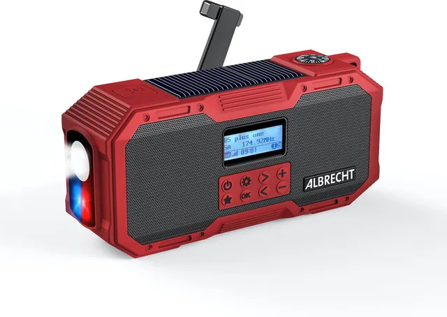 Albrecht DR 112 - Outdoor - Nood radio - DAB+ - FM - SOS - zaklamp - zonne-energie - powerbank