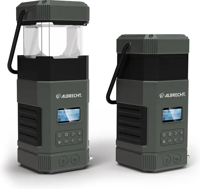 Albrecht DR 114 DAB+ Outdoor/Nood radio met lamp | FM | Bluetooth | SOS | Licht | Zonne-energie | PowerBank | IPX5