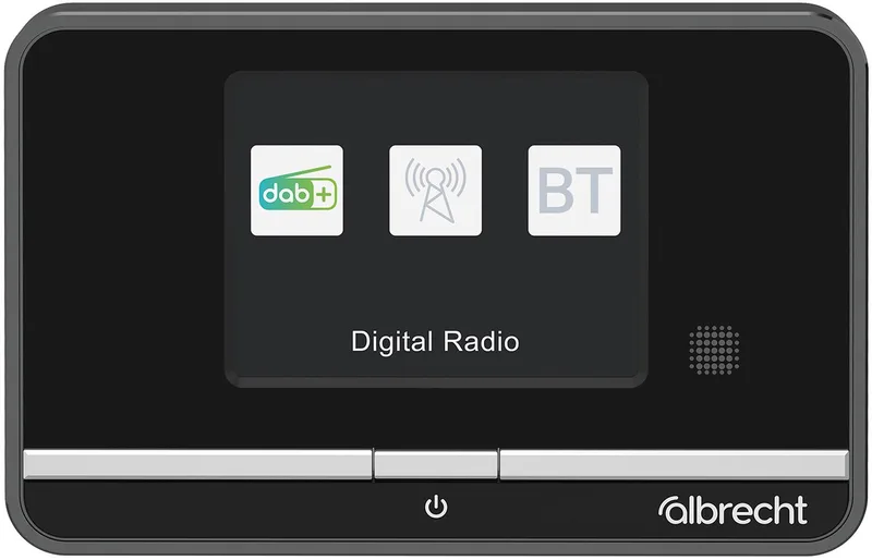 Albrecht DR 521 Radio DAB+, VHF (FM) AUX, Bluetooth, DAB+, FM Incl. afstandsbediening, Wekfunctie van Albrecht Audio in Zwart – productfoto