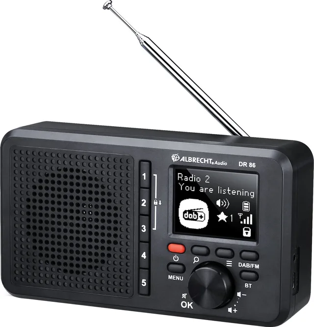 Albrecht DR 86 - Radio - DAB+ - FM - Seniorenradio - Muziekstreaming - Geïntegreerde 2200mAh-batterij