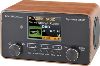 Albrecht DR 865 Senior - Radio - De gebruiksvriendelijke radio - DAB+ - FM - Bluetooth van Albrecht Audio in Bruin – productfoto 1 van 2