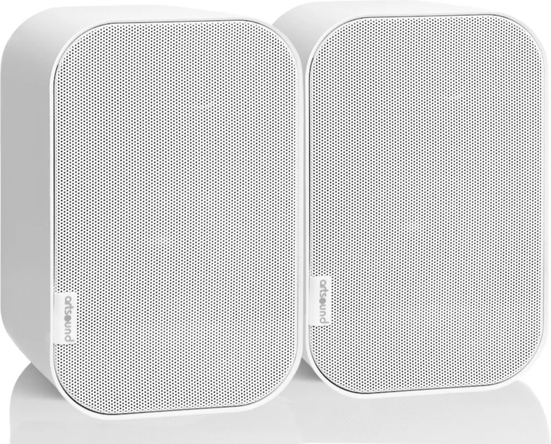 UNI40, Set van 2 passieve luidsprekers, 2-weg hifi luidspreker, 20-100 watt, muurbeugel met kogelgewricht, geschikt voor grote ruimtes zoals keuken, café, winkel, kleur by Artsound in White – product photo