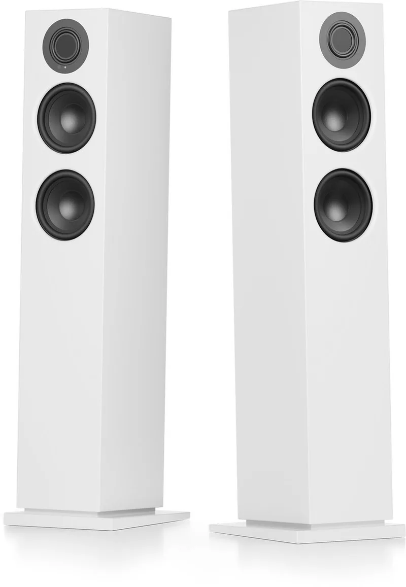 A48 Smart Multiroom Vloerstaande Speakers – 2x130W – BMR Tweeters – Wifi & Bluetooth Streaming van Audio Pro in Wit – productfoto