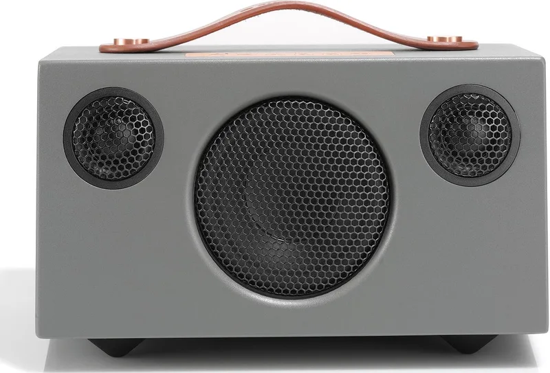 T3+ Draagbare Bluetooth Luidspreker – 2×5W + 15W Klasse D – 3,5” Woofer & 2 Textieldome Tweeters – Frequentiebereik 70 Hz – 20 kHz – Compact & Draagbaar by Audio Pro in Grey – product photo