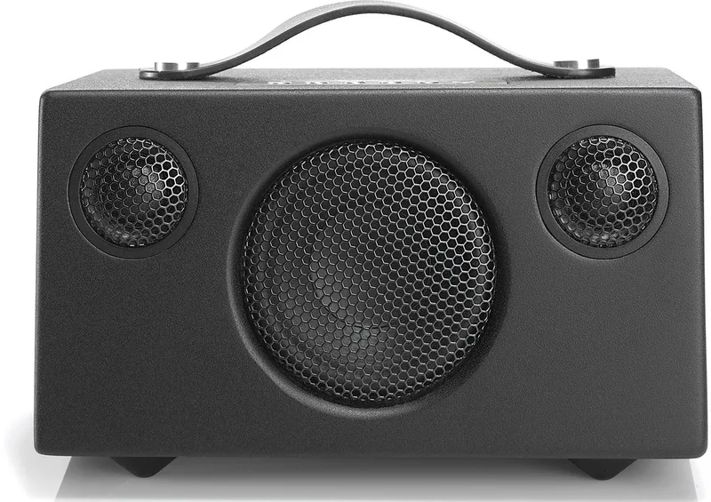 T3+ Draagbare Bluetooth Luidspreker – 2×5W + 15W Klasse D – 3,5” Woofer & 2 Textieldome Tweeters – Frequentiebereik 70 Hz – 20 kHz – Compact & Draagbaar by Audio Pro in Black – product photo