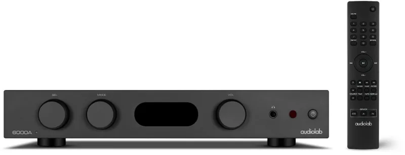 Audiolab 6000A MKII Stereo Versterker – 2x 75W – met HDMI ARC, Bluetooth en DAC – Voor TV, Stereo en Vinyl – Zwart van Audiolab in Zwart – productfoto