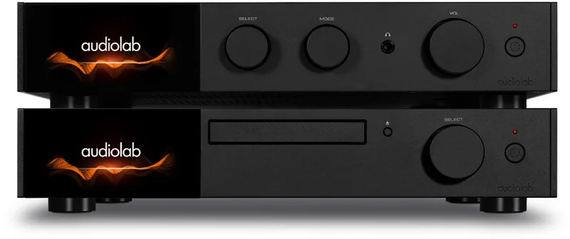 Audiolab 9000A met 9000CDT High-End Stereo Set – Audio Versterker – CD-transport – 2x 160 W – met DAC & Phono by Audiolab in Black – product photo