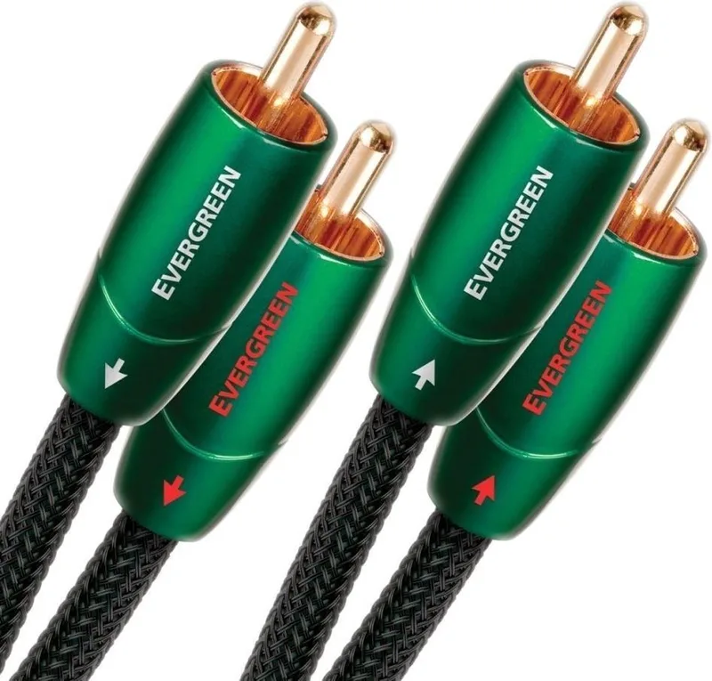 Evergreen 2x RCA naar 2x RCA Kabel - Audio Kabel - 2m van AudioQuest in Zwart – productfoto