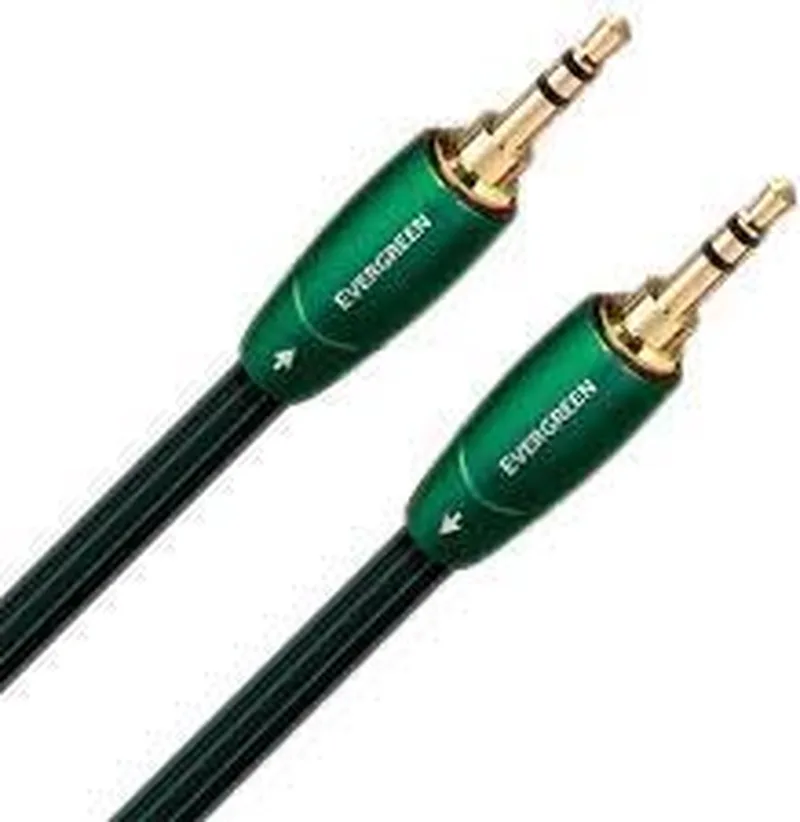 Evergreen 3.5mm naar 3.5mm Kabel - Aux Kabel - 1m van AudioQuest in Zwart – productfoto