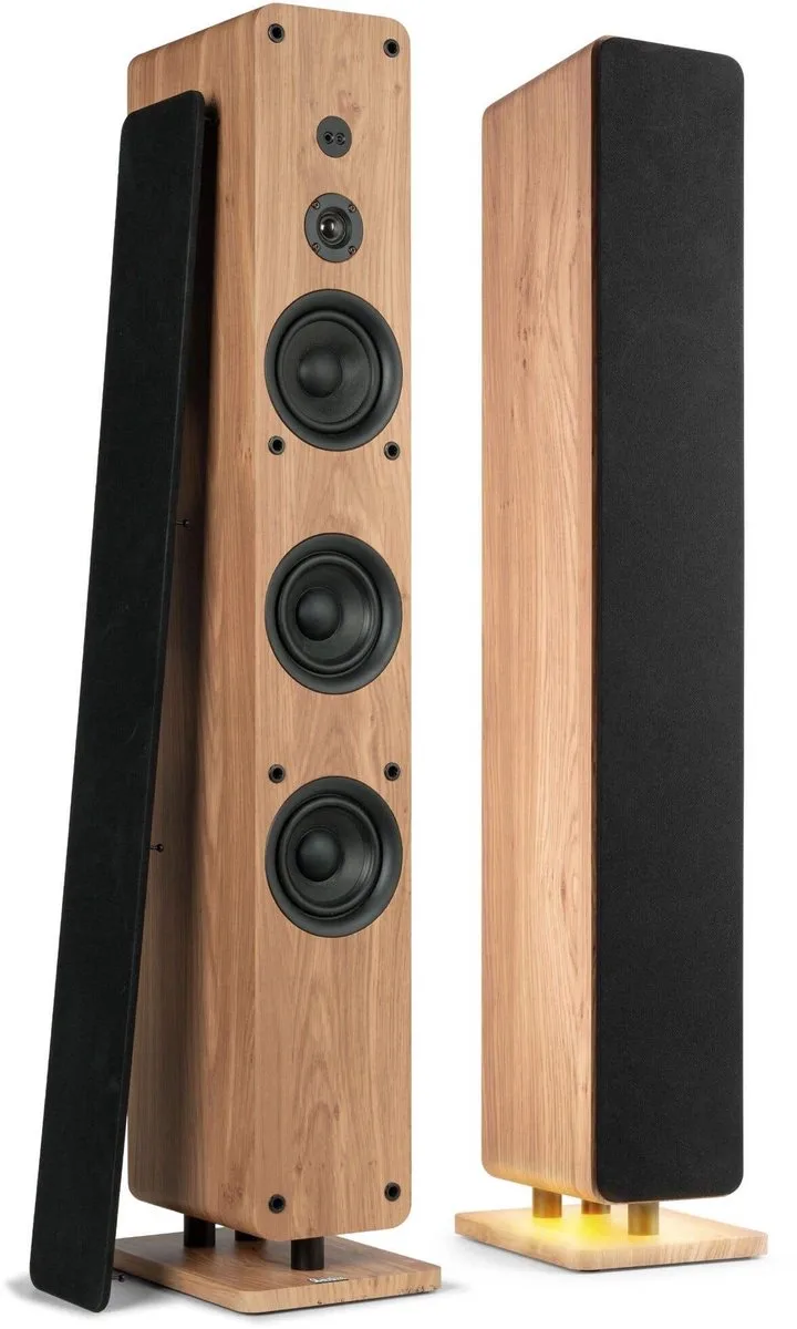 ARCO HiFi speakers van Audizio in Lichtbruin – productfoto