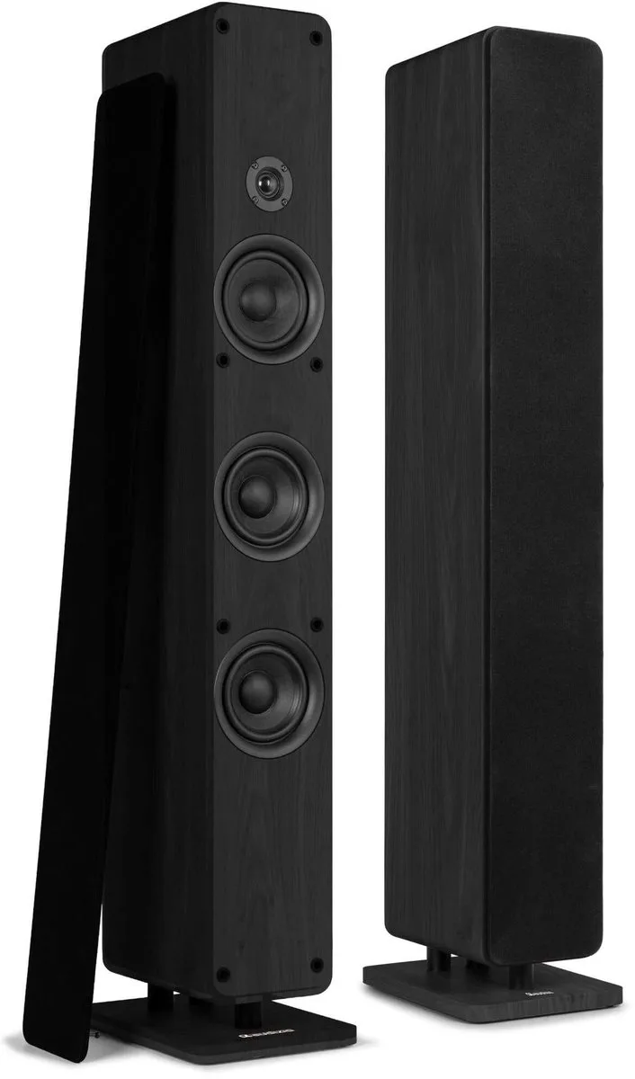 Arco passieve HiFi speakerset - Vloerstaande zuil luidsprekers - 320W by Audizio in Black – product photo