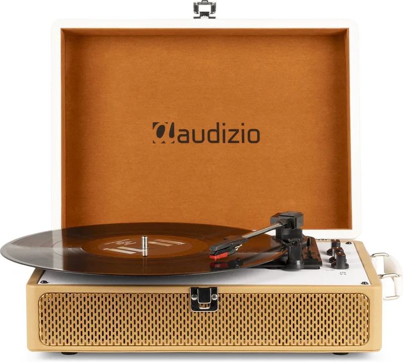 Bluetooth platenspeler met speakers RP119 van Audizio in Goud – productfoto
