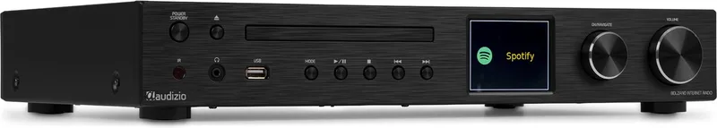 Bolzano Internetradio met DAB+ en FM - Met CD speler, Bluetooth en Spotify Connect van Audizio in Zwart – productfoto