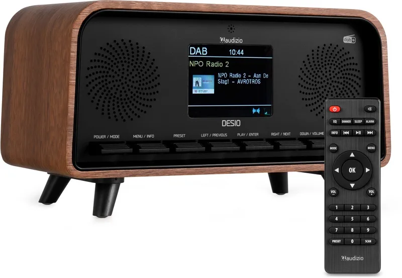 DAB radio Desio de Audizio en Donkerbruin – photo produit