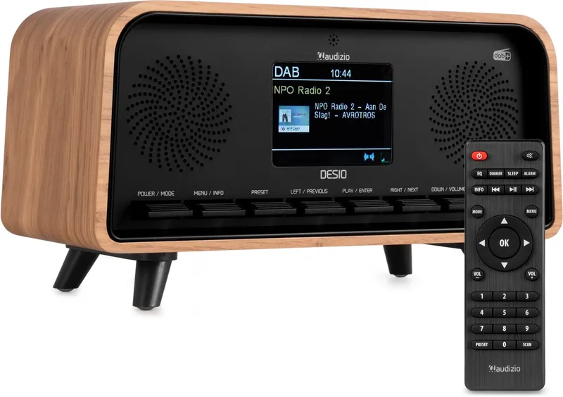 DAB radio Desio by Audizio in Lichtbruin – product photo