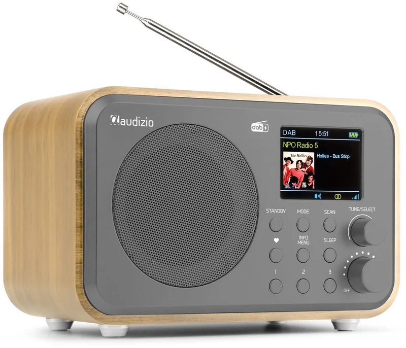 DAB radio met Bluetooth Milan by Audizio in Bamboe – product photo