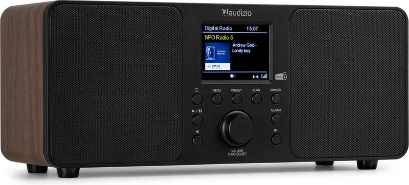 DAB radio met Bluetooth Genua van Audizio in Bruin – productfoto