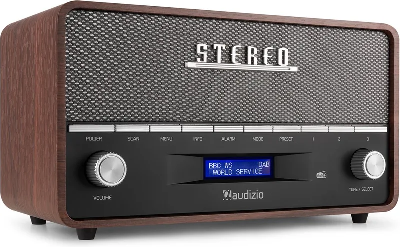 DAB radio met Bluetooth Corno van Audizio in Bruin – productfoto